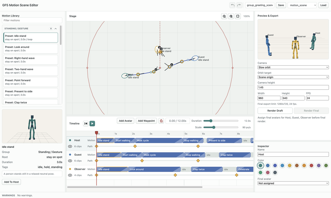 Scene editor preview